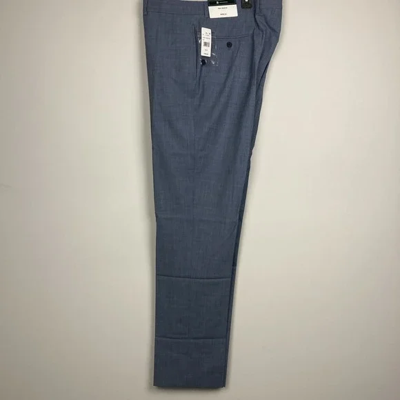 Brooks Brothers Men's Blue Wool-Blend Classic-Fit Suit Pants Size 36W 34L